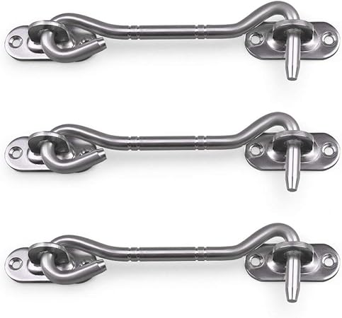 Amazon Com Cabin Hook Eye Latch For Doors 3pack Privacy Hook
