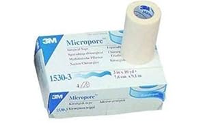 3M Micropore Surgical Tape, White, 4 Count