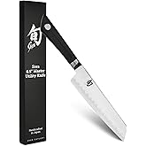 Shun Sora 6.5" Master Utility Knife, Handcrafted Japanese Kitchen Knife, VG10 Steel Edge and 420J Stainless Steel Blade, Bala