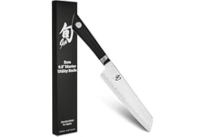 Shun Sora 6.5" Master Utility Knife, Handcrafted Japanese Kitchen Knife, VG10 Steel Edge and 420J Stainless Steel Blade, Bala