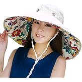Packable Extra Large Brim Floppy Sun Hat Reversible UPF 50+ Beach Sun Bucket Hat