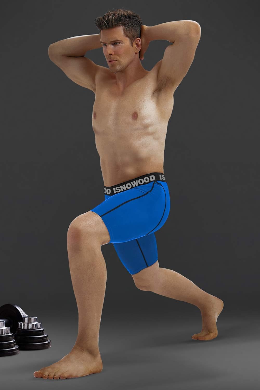 isnowood Men's 3 Pack Performance Compression Shorts : Clothing