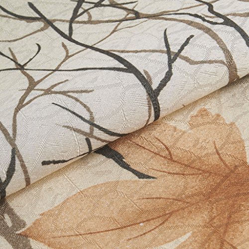 Leyden Grommet Top Print Country Green Maple Leaf Lined Curtain Drapes Multi Custom (One Panel) 50Wx84 L