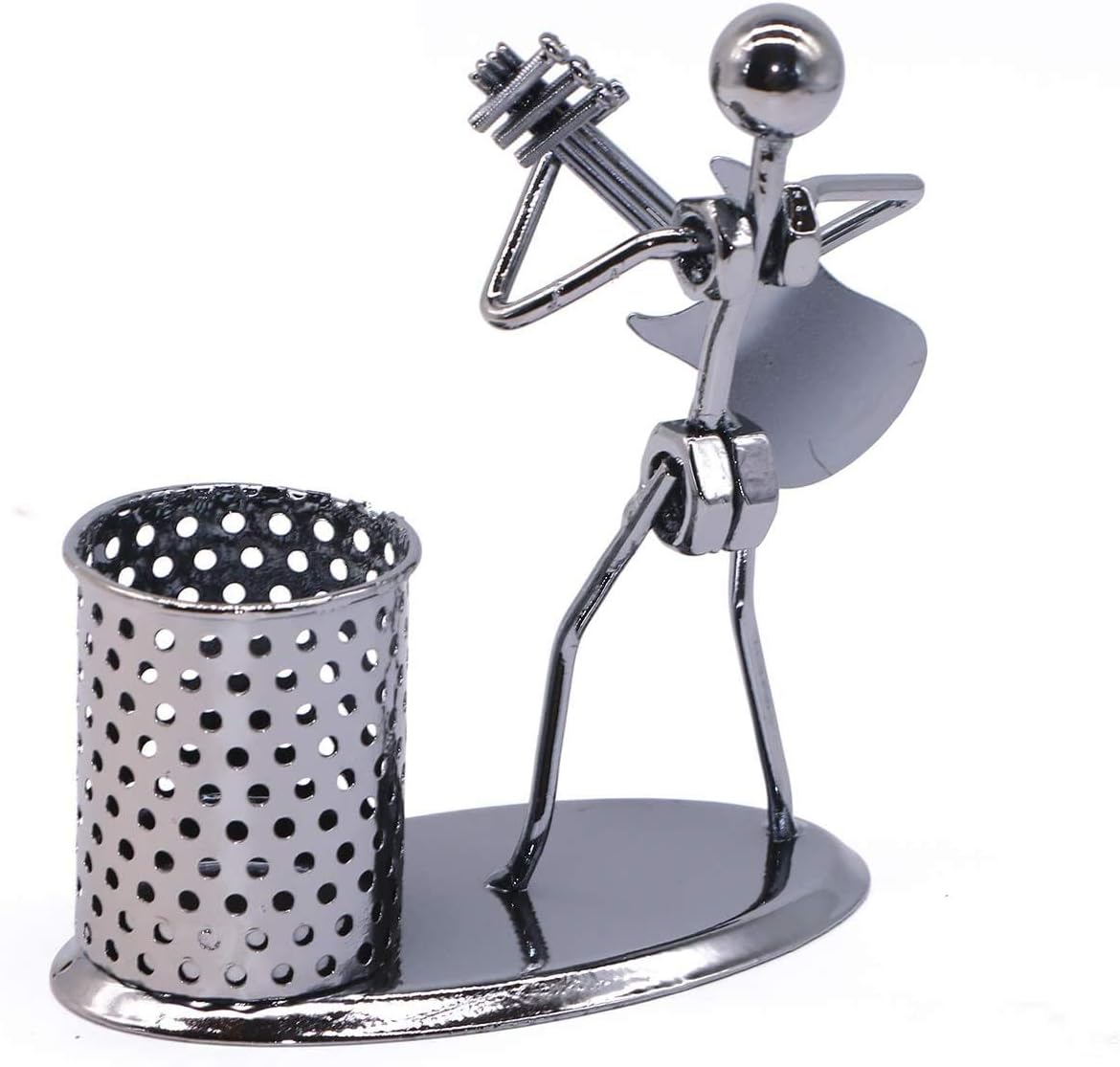 Stormshopping Guitar Pen Holder Creative Desktop Accessories Multipurpose Metal Pencil Holder Cup for Gifts Kids, Students - Image 3