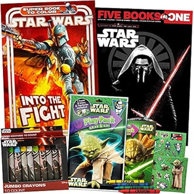 Download Star Wars The Mandalorian Coloring Book Toy Set 4 Pack Includes Boba Fett Coloring Book Five Books In One Star Wars Activity Book Yoda Play Pack With Stickers And Crayons For Children