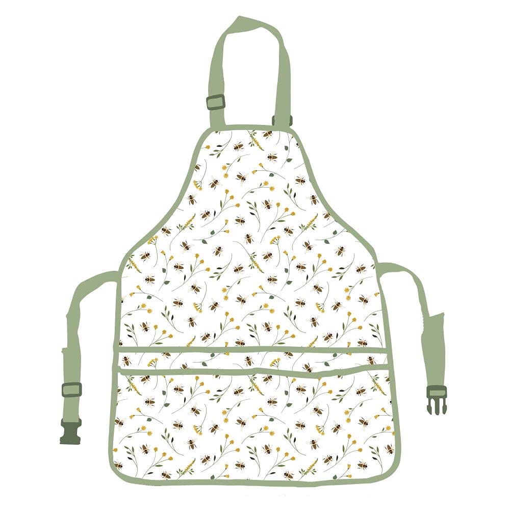 Fallen Fruits Bee Garden Apron with Adjustable Neck and Waist Tie