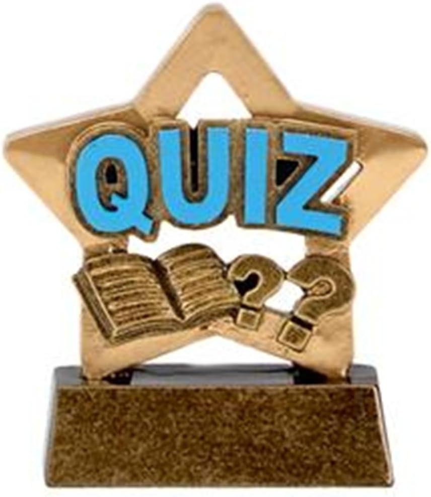 3.25" Mini Star Quiz Trophy Award plus Free Engraving up to 30 Letters