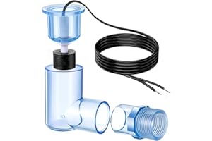 DGFOLURNT 1 Pack SS2 Float Switch L Shape Safe-T-Switch for HVAC Drain Pan Condensate Outlet, AC Float Switch, Water Level Accessory for Air Conditioner with Condensate Overflow Detection(Blue)