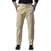 CHARBONNIER Men’s Slim fit Chinos Pants, Flat Front Design and Back Buttoned Pockets, Comfortable Men’s Pants for Casual wear