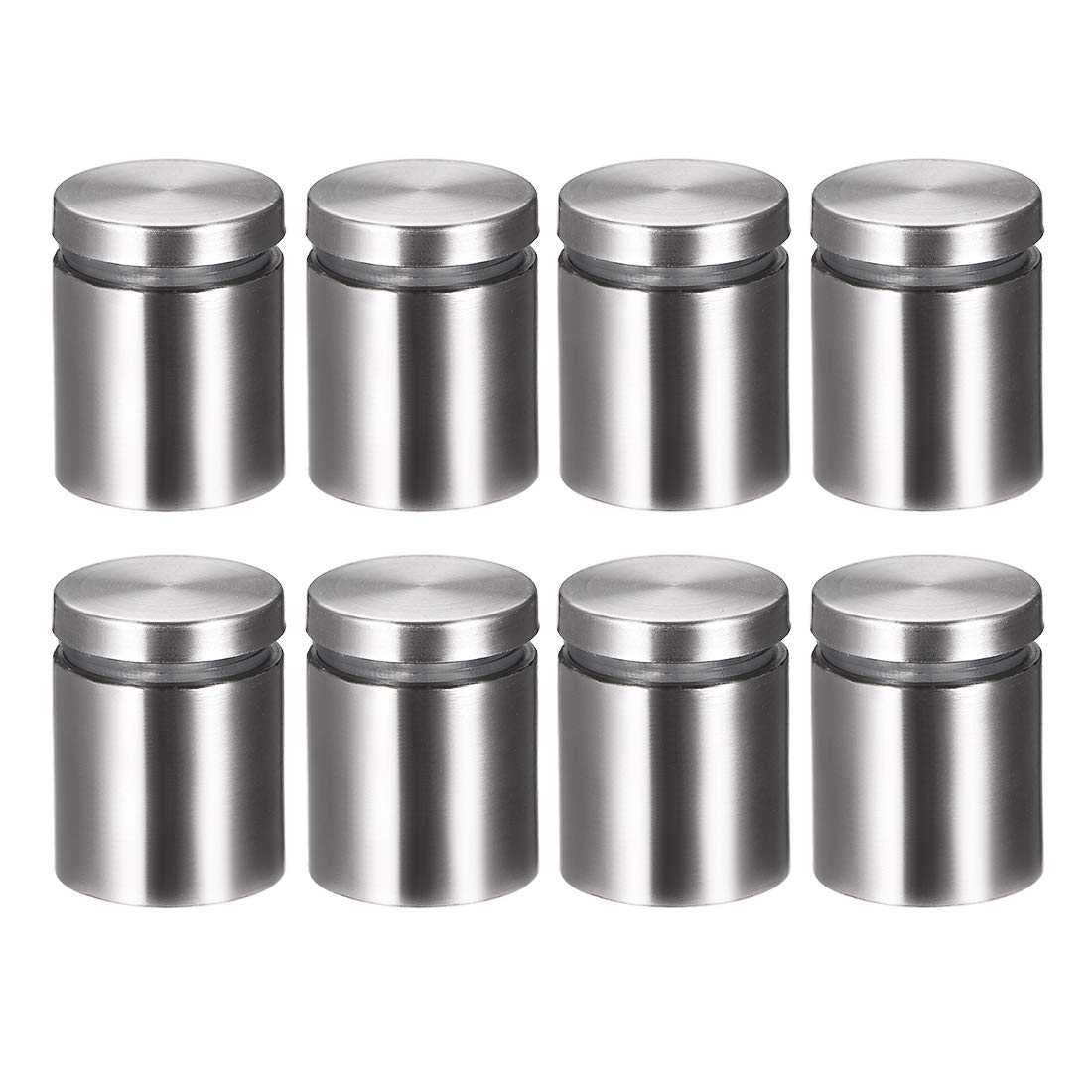 sourcing map 1 Dia x 1-1/4"(25x32mm) Standoff Screws Wall Mount Sign Holders Acrylic Glass Nails 8pcs