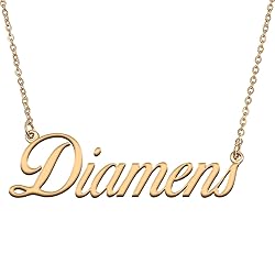 HUAN XUN Customized Custom Simple Any Name Necklace