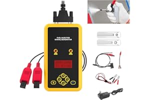 QPKING Car Fuel Injector Signal Generator,GDI Fuel Injection System Cleaners,Fuel System Cleaning Assistant Fuel Injector Cleaner for 12V Standard Injector/75V High Volt Injector Simultaneously