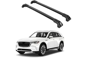 ERKUL Heavy Duty 220lb Roof Rack Cross Bars for 2024-2025 Mazda CX-90 & CX90 PHEV | Solid Metal Mounts | Aluminum Crossbars with Anti Theft Lock for Rooftop - Compatible with Flush Rails - Black
