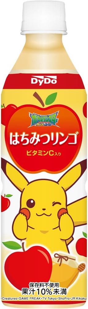 Amazon ダイドードリンコポケットモンスターはちみつリンゴ 500ml 24本 ダイドー 野菜ジュース フルーツジュース 通販