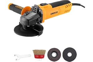 Angle Grinder Electric Power Tool: DEKOPRO 4-1/2 Inch 7.5-Amp Angle Grinder 900W Power Corded Hand Grinders Tools with Grindi