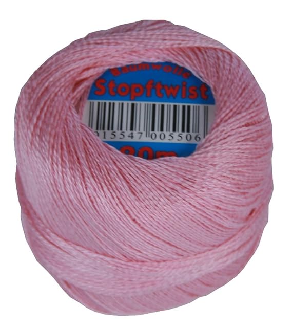 Stopftwist Stopfgarn Baumwolle 8-fach mercerisiert 20 m rose (0878)
