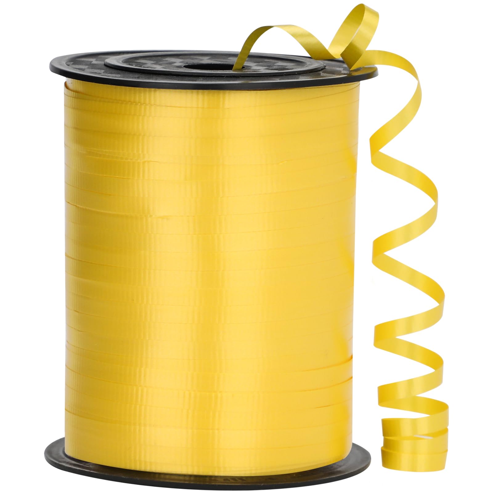 Yellow Curly Ribbon OMISELIO Yellow Ribbon - 500 Yard Crimped Curly Ribbon for Gift ...