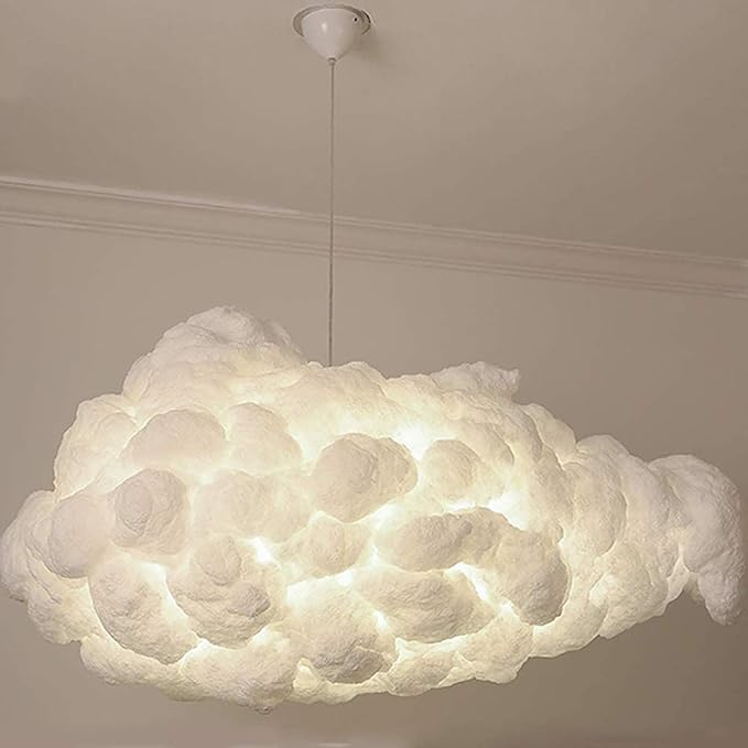 ZZFF Creative Cloud Pendant Lamp,Modern Floating White Cloud Chandelier,Fluffy Cotton Hanging