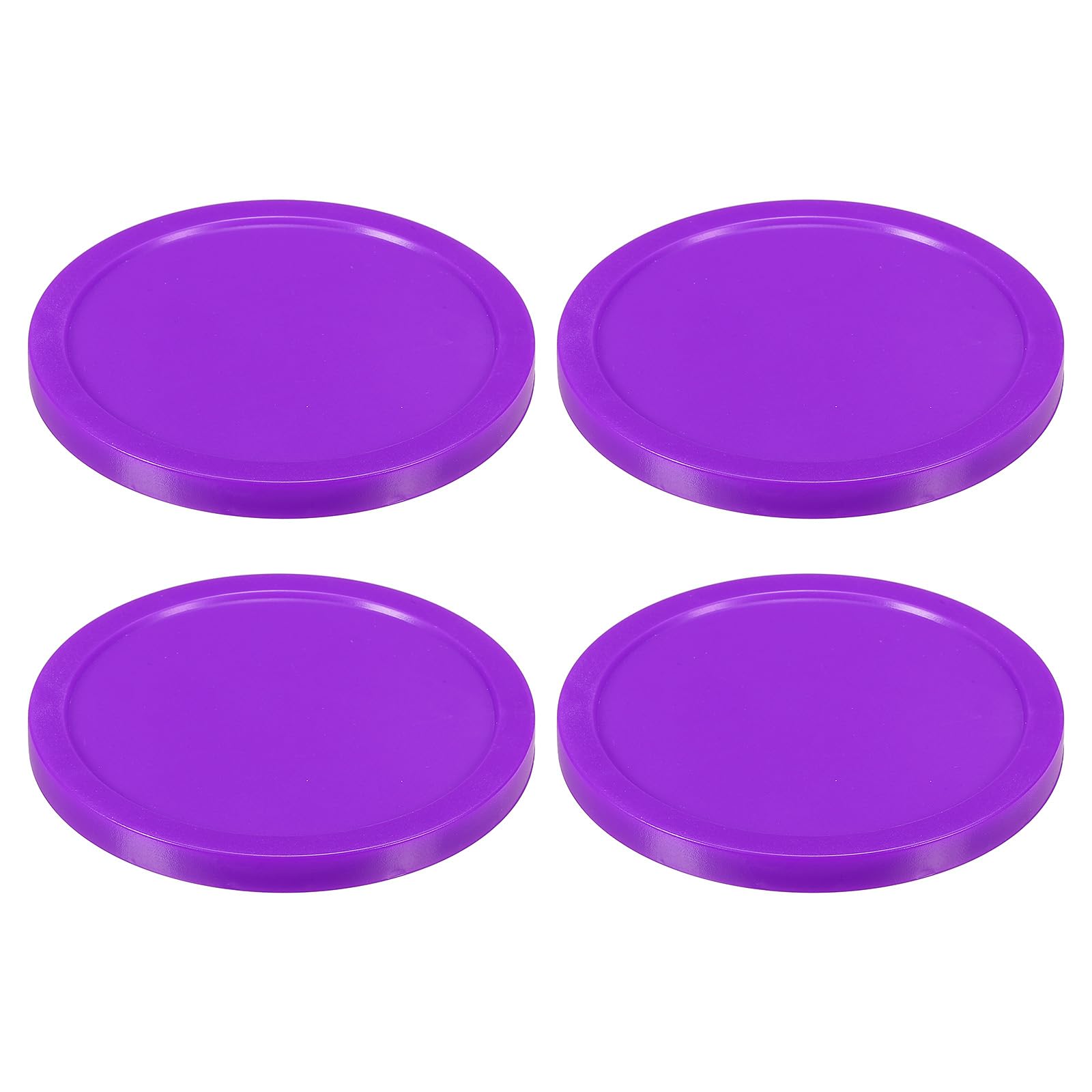 PATIKIL Air Hockey Pucks 3.2 Inch, 4Pcs Air Hockey Heavy Replacement Pucks for Game Tables Equipment Accessories, Purple