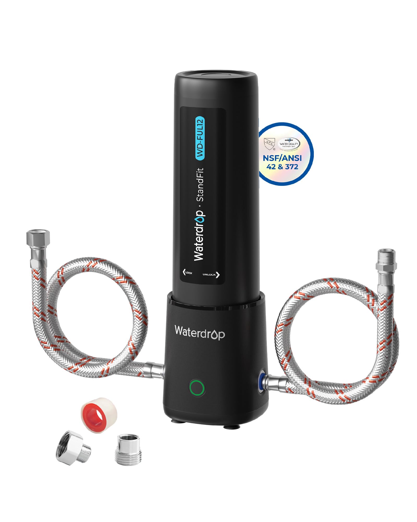 Waterdrop 10UA PRO Under Sink Water Filter, No Drill Required, Time Reminder, Easy Installation, Reduces Lead, Chlorine, Bad Taste & Odor, NSF/ANSI 42 Certified, 11000 Gallons, Does not Lower TDS Image