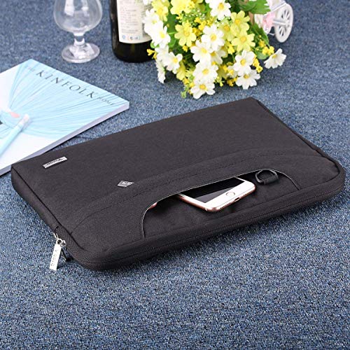 V Voova 17 17.3 Inch Messenger Bag for Laptop Waterproof Shockproof Computer Cover Sleeve with Pockets Strap Compatible for Chromebook,Notebook MacBook Pro 17" HP/Lenovo/ASUS/Acer/Ipad Pro,Black