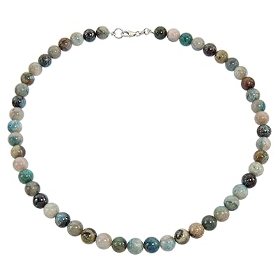 Yvesse Edelstein Halskette für Damen mit Karabiner aus 925 Sterling Silber