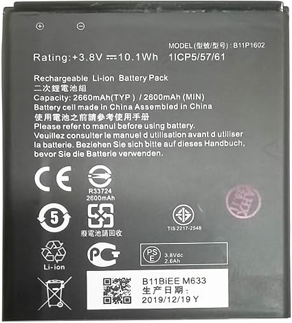 Amazon Mukuzi バッテリー Zenfone Go Zb500kl 互換 バッテリー Asus Zb500kg 電池 Mukuzi バッテリー