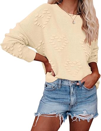 Women's valentine heart sweater Clearance