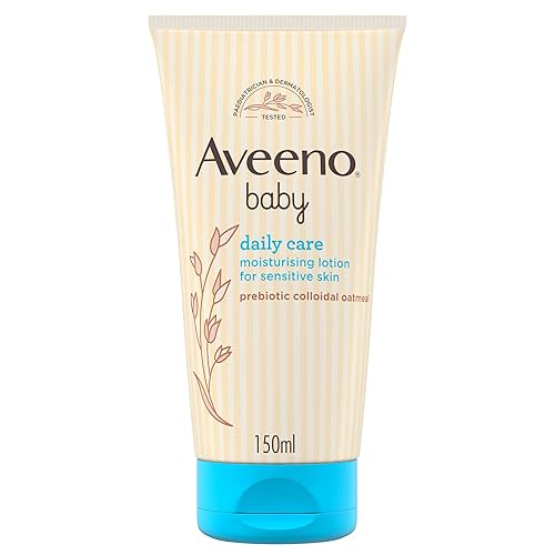 Aveeno Baby Daily Care Moisturising Lotion (1x 150ml), Soothing Baby Cream to Provide 24-Hour Hydration Suitable for Newborns and Infants, Gentle Lotion for Dry, Sensitive Skin Prone to Eczema