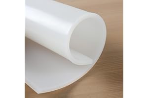 WochiTV Translucent Silicone Rubber Sheet, 12" Wide x 1/4" Thick x 12" Long Heat Resistant Rubber Mat for DIY Gaskets Material, Pads, Sealing, Cushion, Microwave Oven Protection