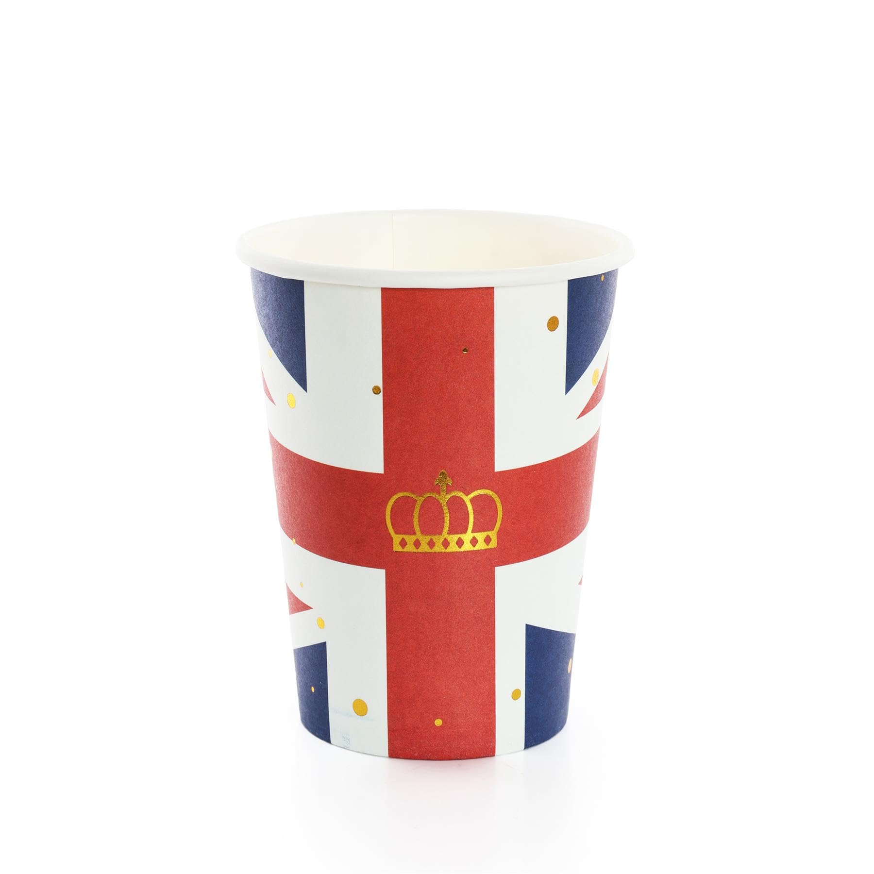 Union Jack Cups - Pack of 10 Paper Cups with Union Jack Flag - Perfect for Jubilee Celebrations King's Coronation Street Parties