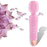 Niclove The Upgraded 3-in-1 Personal Massager – 3H Powerful Vibration, Quiet & Waterproof – 20 Modes 8 Speeds Muscle Therapy Stick for Deep Tissue, Sports Recovery, Cordless & Travel Friendly (Pink)