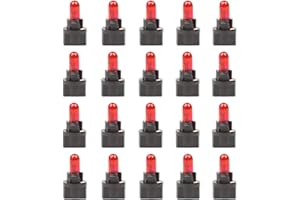 Zpana Car Halogen Instrument Cluster Bulbs Kits, 20PCS T5 17 57 86 Vehicle Dash Panel Lamp With Twist Lock Socket, 12V Automotive Interior Replacement Dashboard Light, Universal Fit (Red)