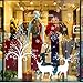 White Reindeer Snowflake Christmas Tree Wall Sticker Home Decor Decal for Glasses Shops Window