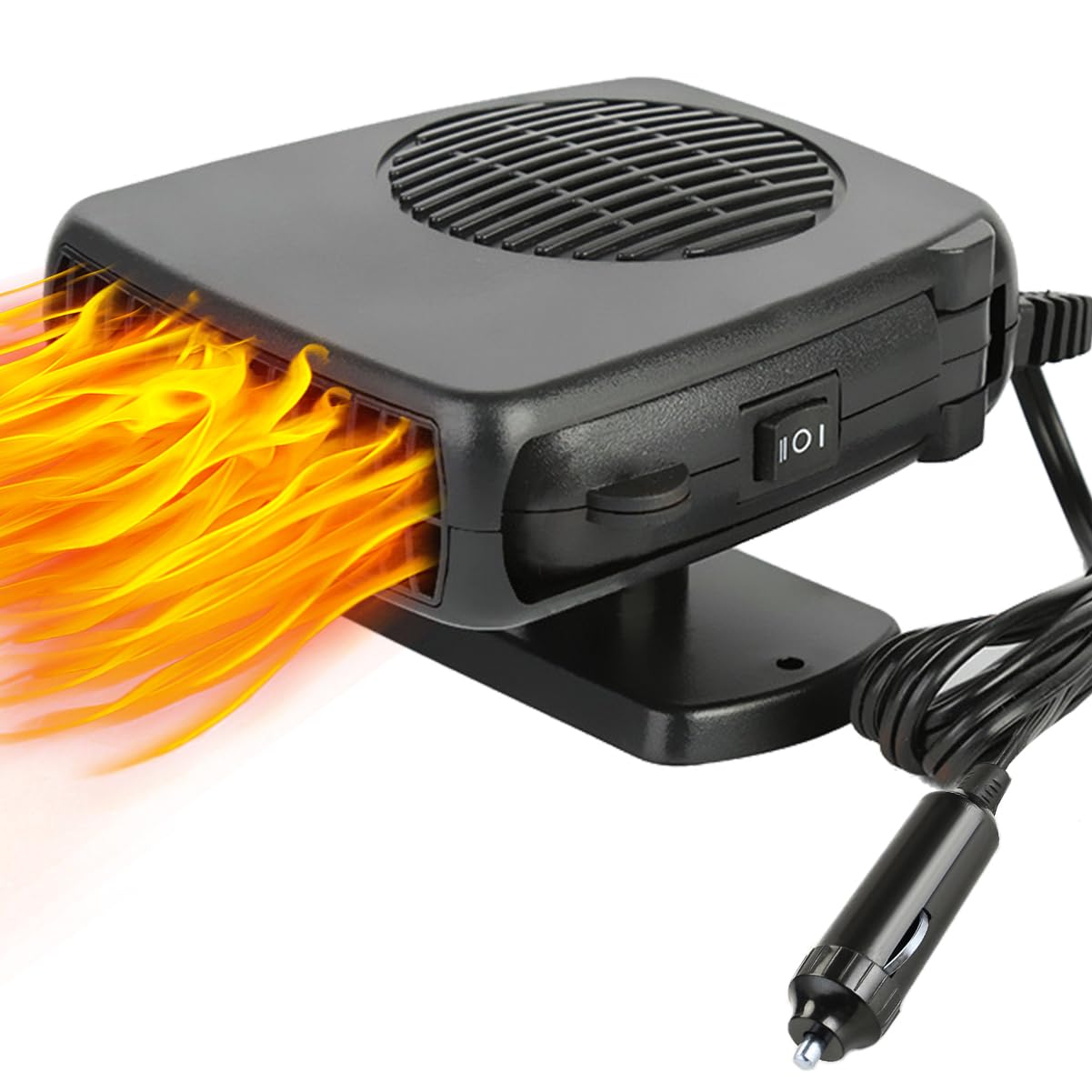 Photo 1 of 12V Portable Car Heater & Defroster - 150W, Plugs into Cigarette Lighter, 2-in-1 Heating & Cooling for Quick Anti-Fog Warmth