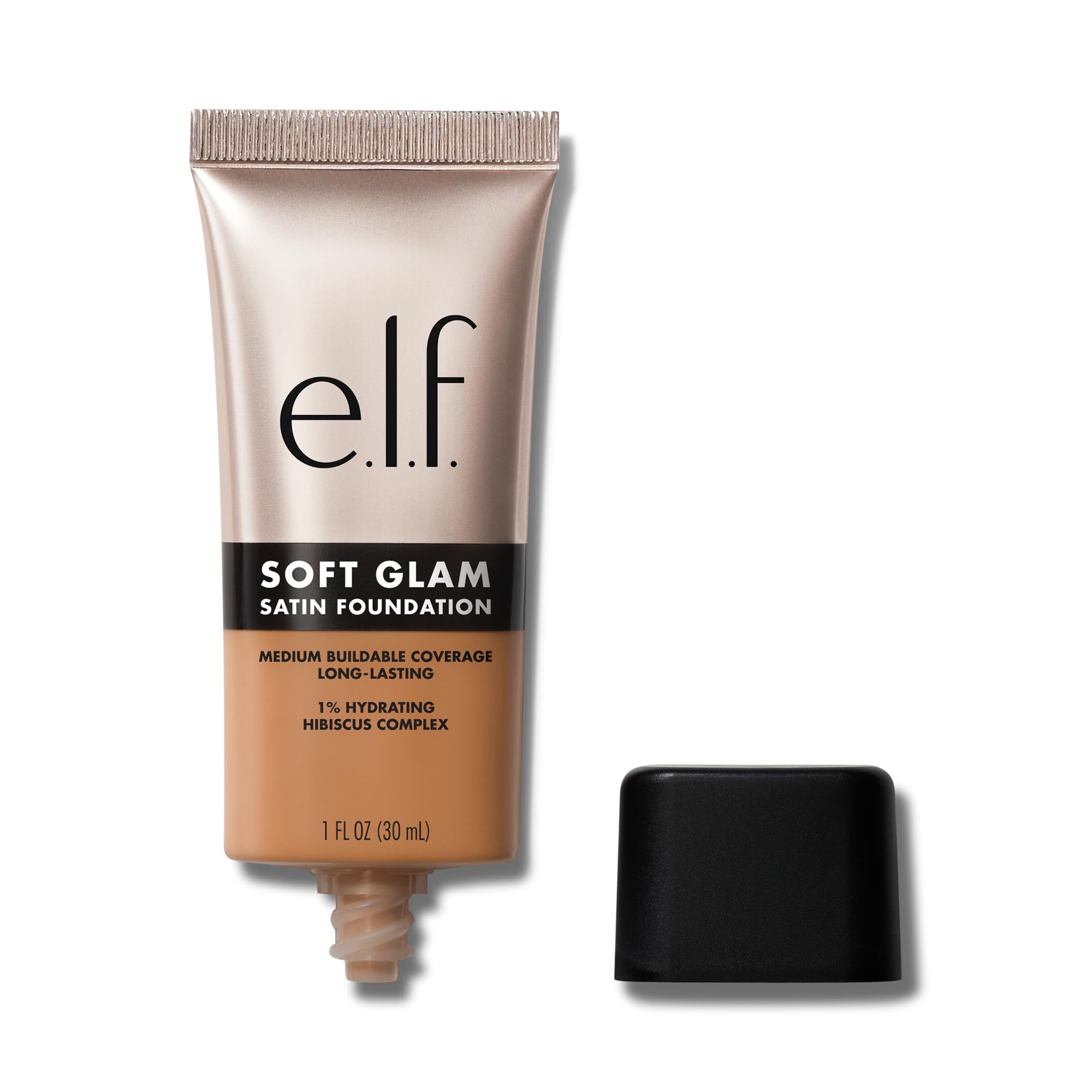 e.l.f. Soft Glam Foundation, Medium Coverage, Long-Lasting & Buildable Foundation For A Smooth, Satin Finish, Vegan & Cruelty-Free, 42 Tan Neutral