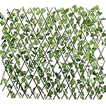 Topeakmart 8.2ft x 2.6ft Artificial Ivy Leaves Trellises Hedge Fencing Faux Leaves Panels Privacy Screen Outdoor Patio Decor