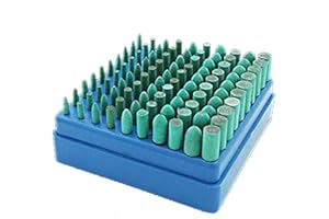 LUO KE 𝐋𝐮𝐨 𝐤𝐞 100 Pcs Rubber Polishing Kits, 1/8'' Shank Silicone Rubber Polishing Bits Buffing Tips Sets for Dremel Rotary Tools