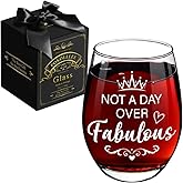 Funny Birthday Gifts for Women - Not A Day Over Fabulous Happy Birthday Gift for Her, Mom, Sister, Best Friends, Female, Teacher, Nurse, Coworker, Aunt, Daughter, Christmas Cup Gift for Bday
