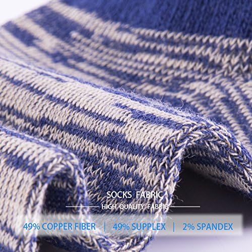 Yingdi No Show Copper Socks for Men and Women - Moisture Wicking Pack of 4 Pairs