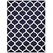 Maples Rugs Rebecca Contemporary Area Rugs for Living Room & Bedroom [Made in USA], 5 x 7, Navy Blue/White