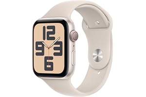 Apple Watch SE (2nd Gen) [GPS + Cellular 44mm] Smartwatch with Starlight Aluminum Case with Starlight Sport Band M/L. Fitness & Sleep Tracker, Crash Detection, Heart Rate Monitor