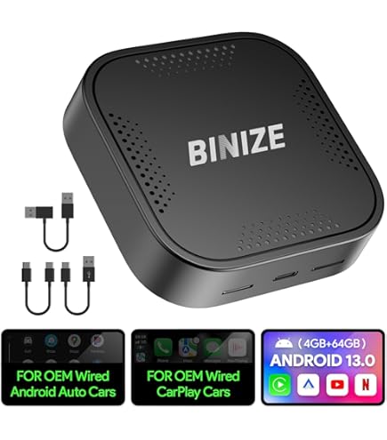 カーオーディオ DRIVIM CarPlay AI Box 4GB+64GB Android13 Amazon.com: Ai Box Carplay/Android Auto Wireless Adapter