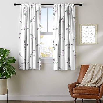 Amazon Com Mozenou Lavender Window Treatments Curtains Valance