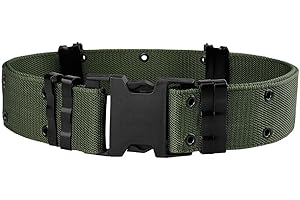 ikasus Outdoor Hiking Sports Waist Belt Belt Utility Quick Release Belt Adjustable Heavy Duty Police Security Riggers Belt army green
