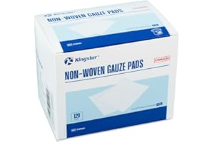 K Kingstar Sterile Nonwoven Gauze Pads, 3"x 3" Wound Dressing, 60 Packs - 120 Pieces Superior Soft Sponge Pads, Higher Absorbent Gauze Compresses for Trauma or Post-Operative Wound Care