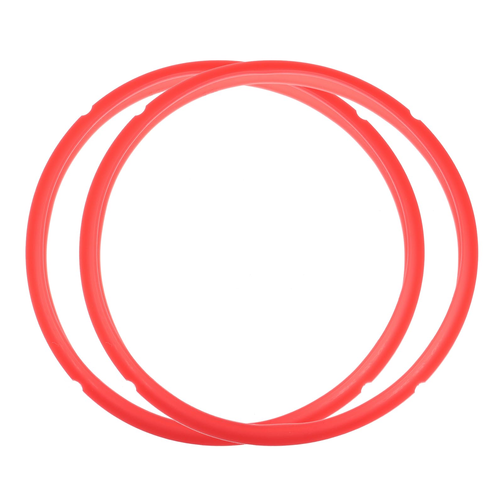 Photo 1 of uxcell 2 Pcs Silicone Sealing Ring for Pressure Pot 8QT, Pressure Pot Inner Gasket Seal Rings Pressure Cooker Replacement Parts, Red