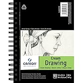 Canson Artist Series Cream Drawing Pad, 5.5" x 8.5", 90 lb. (147gsm), Side Wire, 60 Sheets/Pad