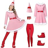 The Elf Costume Women Christmas Elf costume, Woman the Elf Dress Adult Christmas Cosplay Full Set (XL)