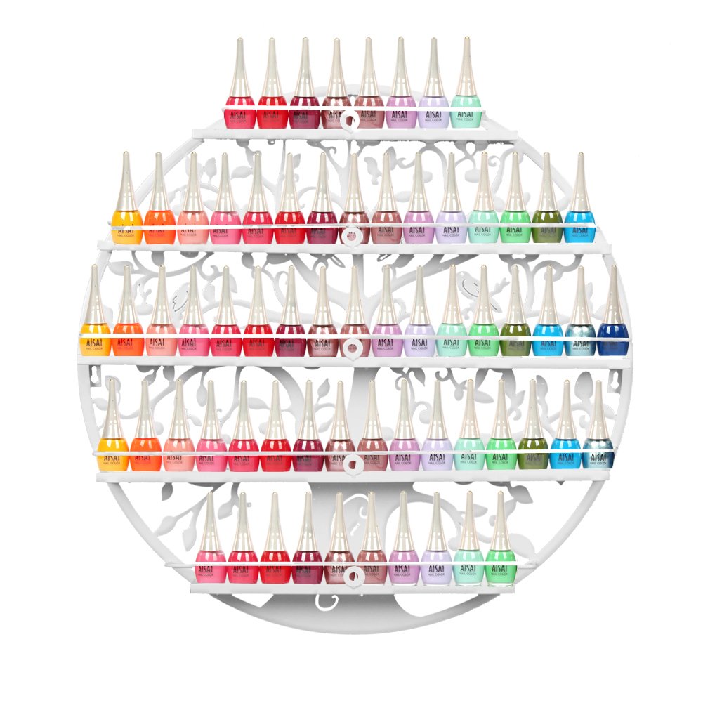 5-Tier Metal Nail Polish Rack / Wall Shelf, Nail Polish Organiser, Aromatherapy and Essential Oils Shelf, Lipstick Stand / Display Rack / Storage, Valentine's Day Gift for Women